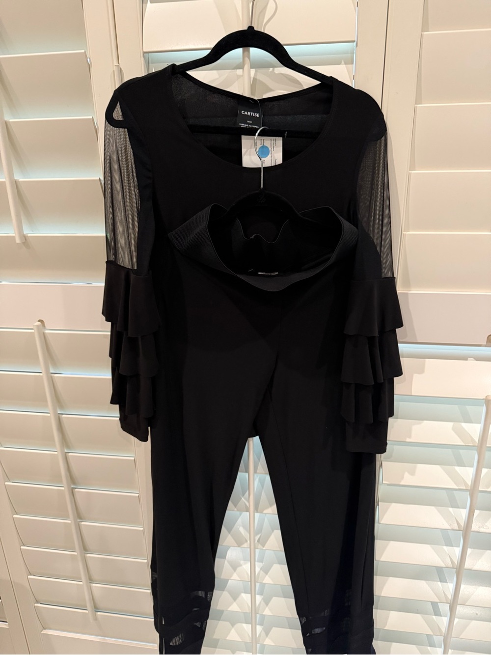 Mesh top and pants set